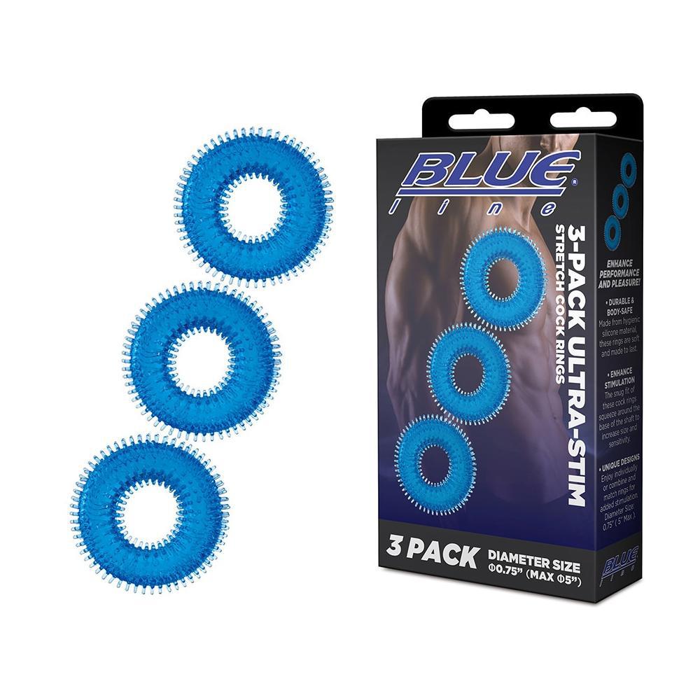 3 - Pack Ultra - Stim Stretch Cock Rings - Temptations