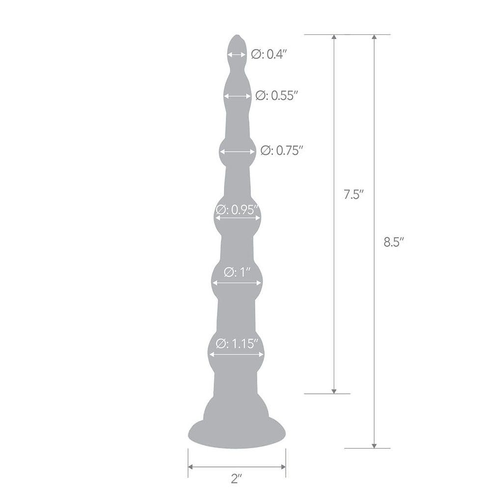 8.5" Anal Beades With Suchion Base