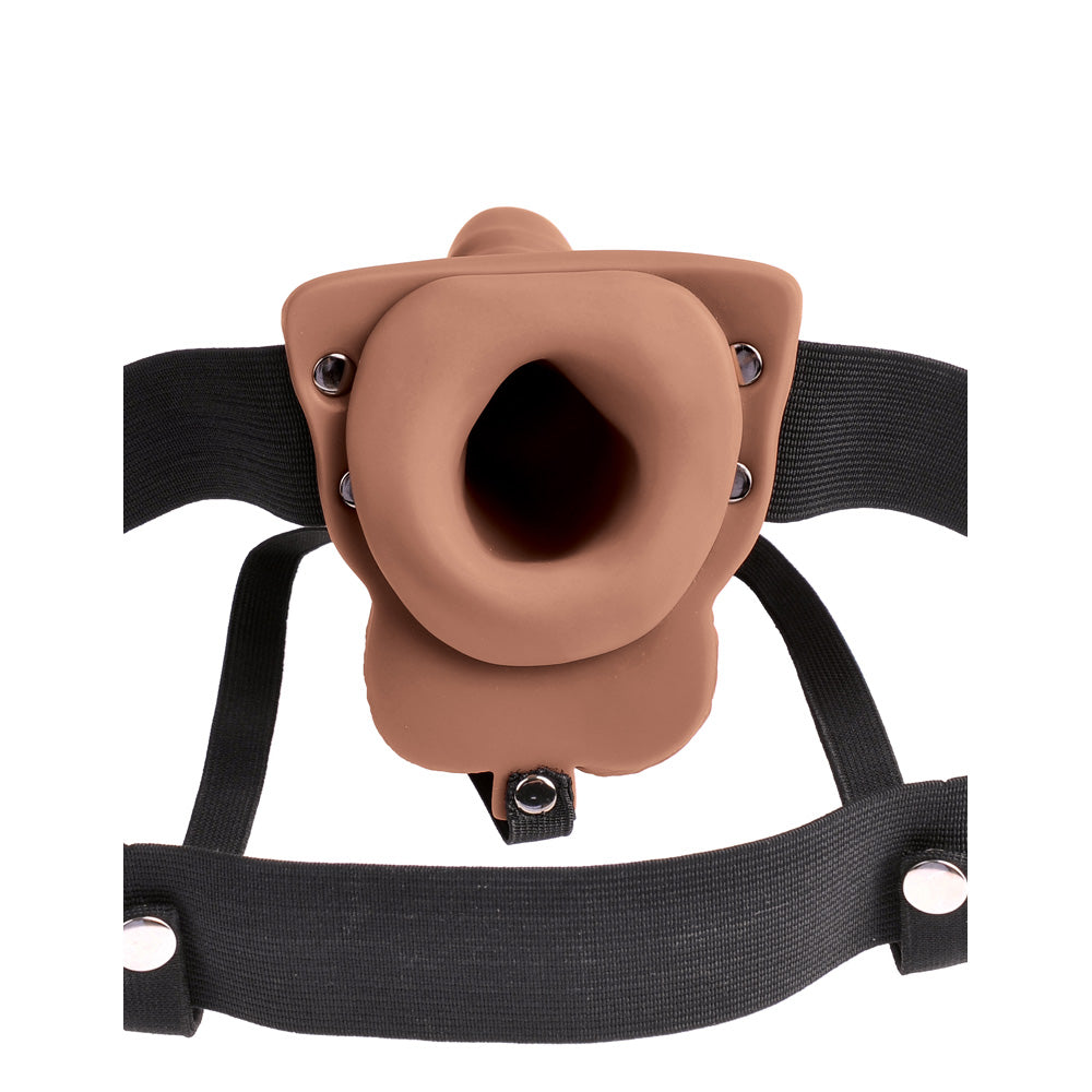Fetish Fantasy 6" Hollow Rechargeable Strap-On With Remote Flesh
