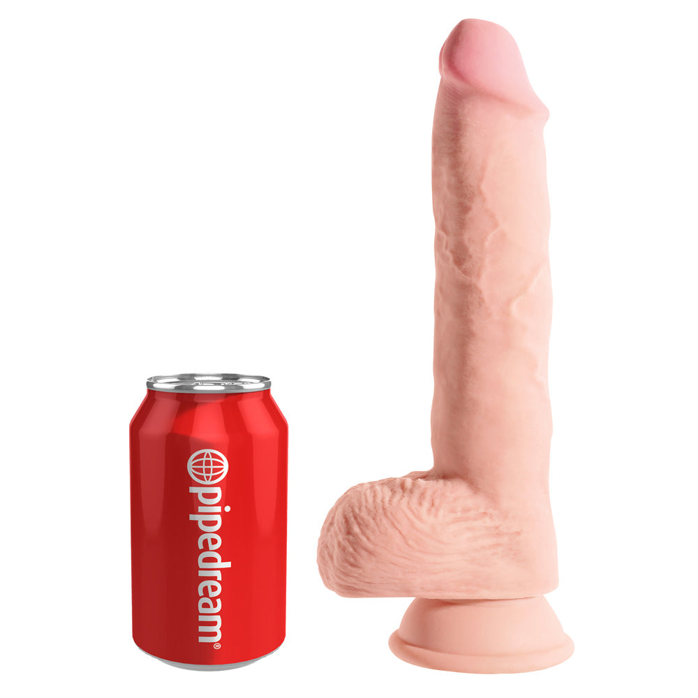 King Cock Plus 10" Triple Density Fat Cock With Balls