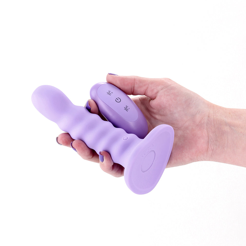 Colours Ribbed 5" Vibrating Purple