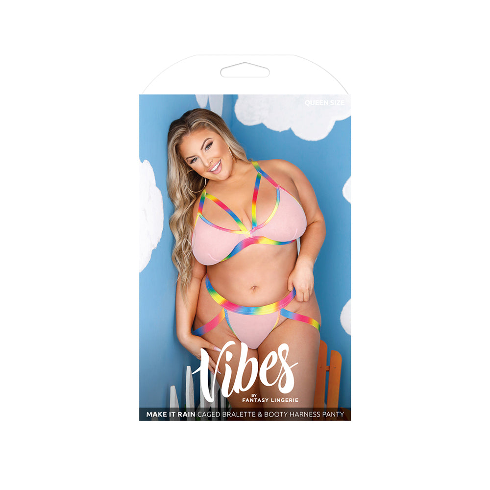 Make It Rain Caged Bralette & Booty Harness Panty