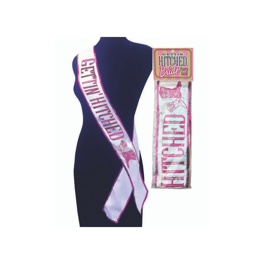 Getting Hitched Glitter Sash