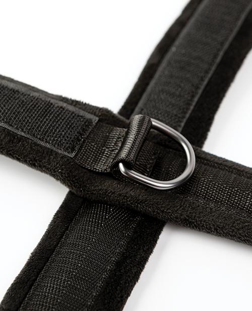 Sei Mio Cross Purposes Unique Over-Wrap Cross Cuff Restraints - Black