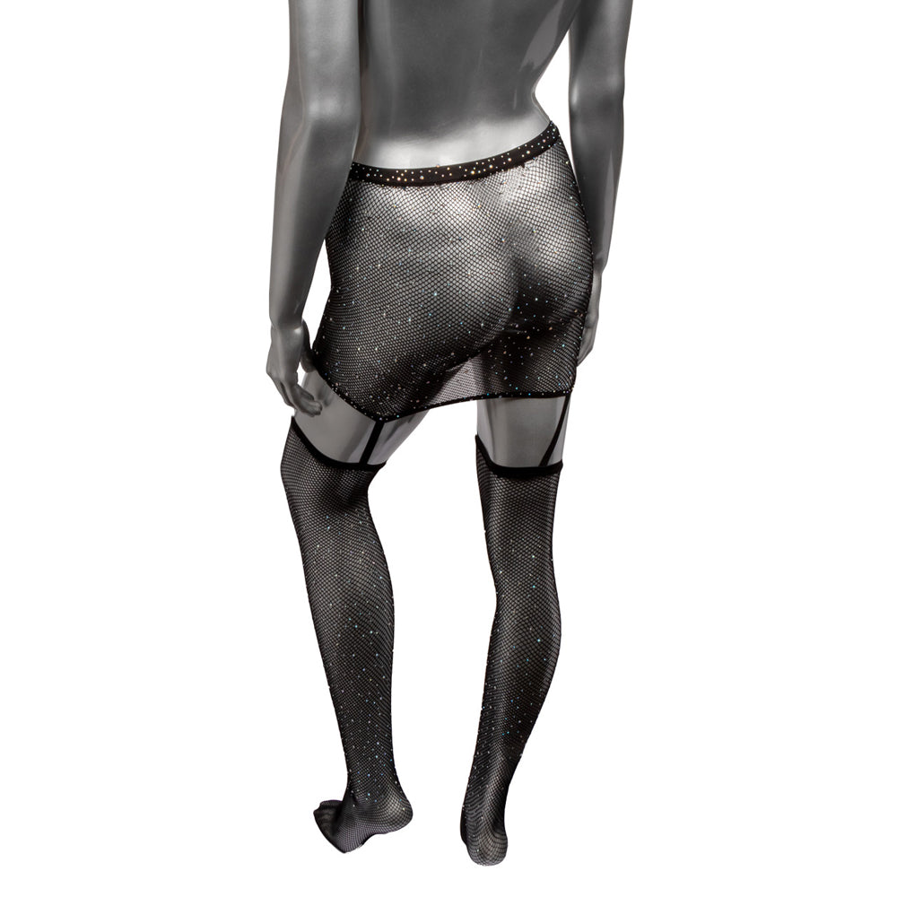 Radiance One Piece Plus Size Garter Skirt With Thigh Highs