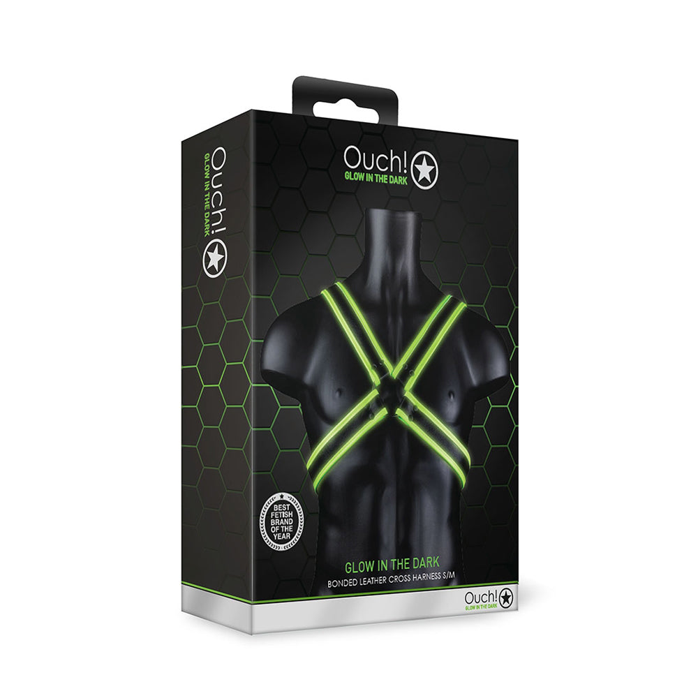 Ouch! Cross Harness Glow In The Dark