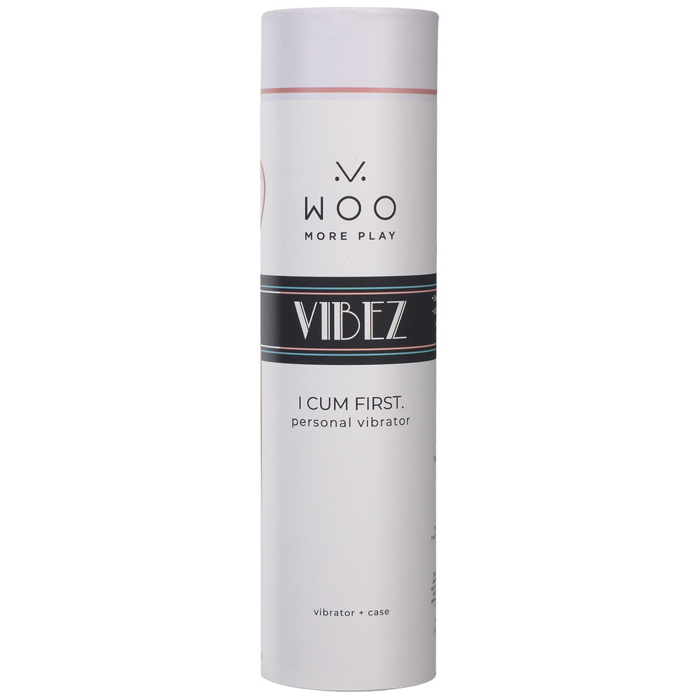 Woo: Rechargeable Silicone Vibe With Case White/Rose Gold