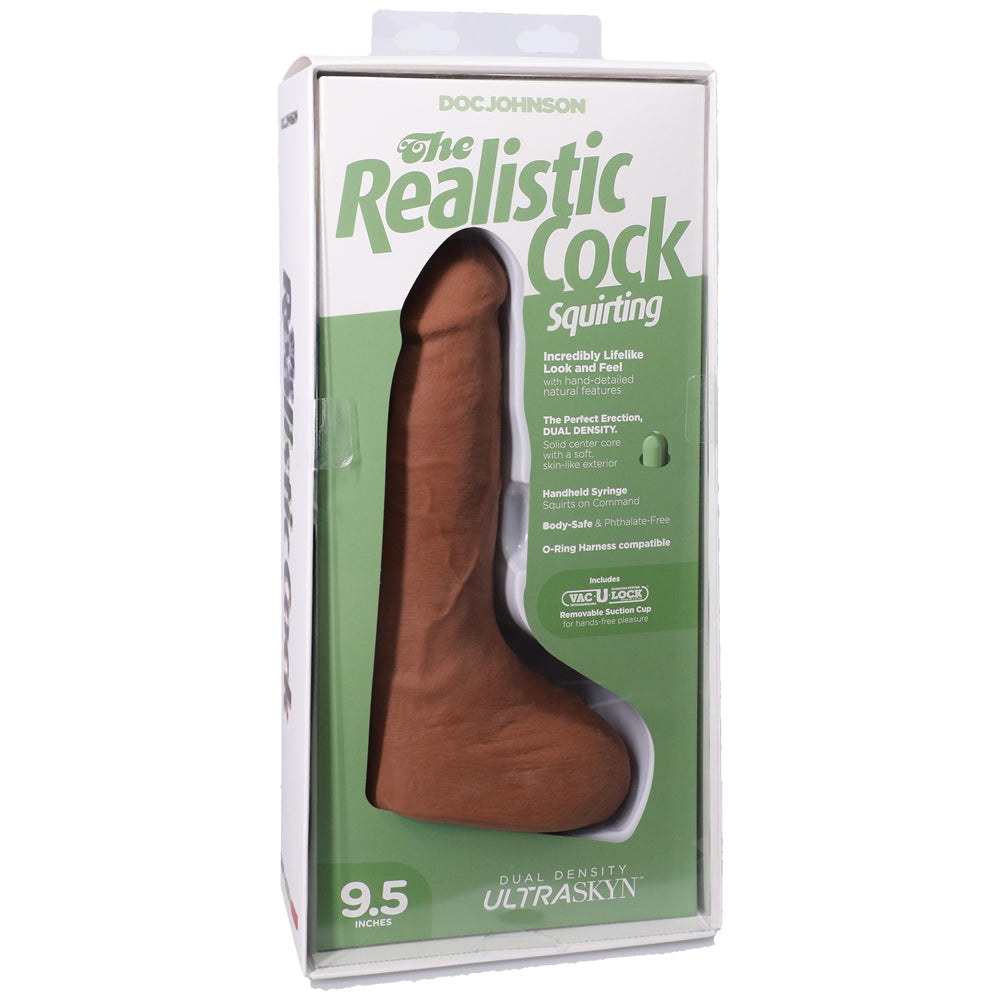 The Realistic Cock Squirting Cock Ultraskyn 9.5" With Balls