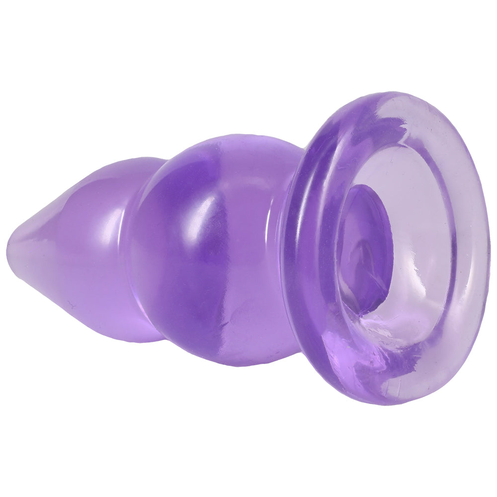 Crystal Jellies Double Pop Plug 6 Inch Purple