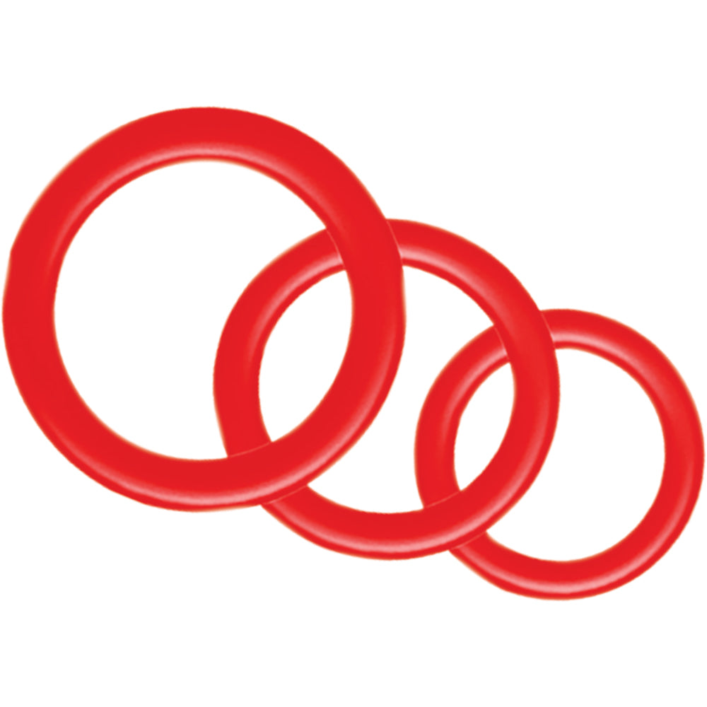 Silicone Ring-Pack Red & Black