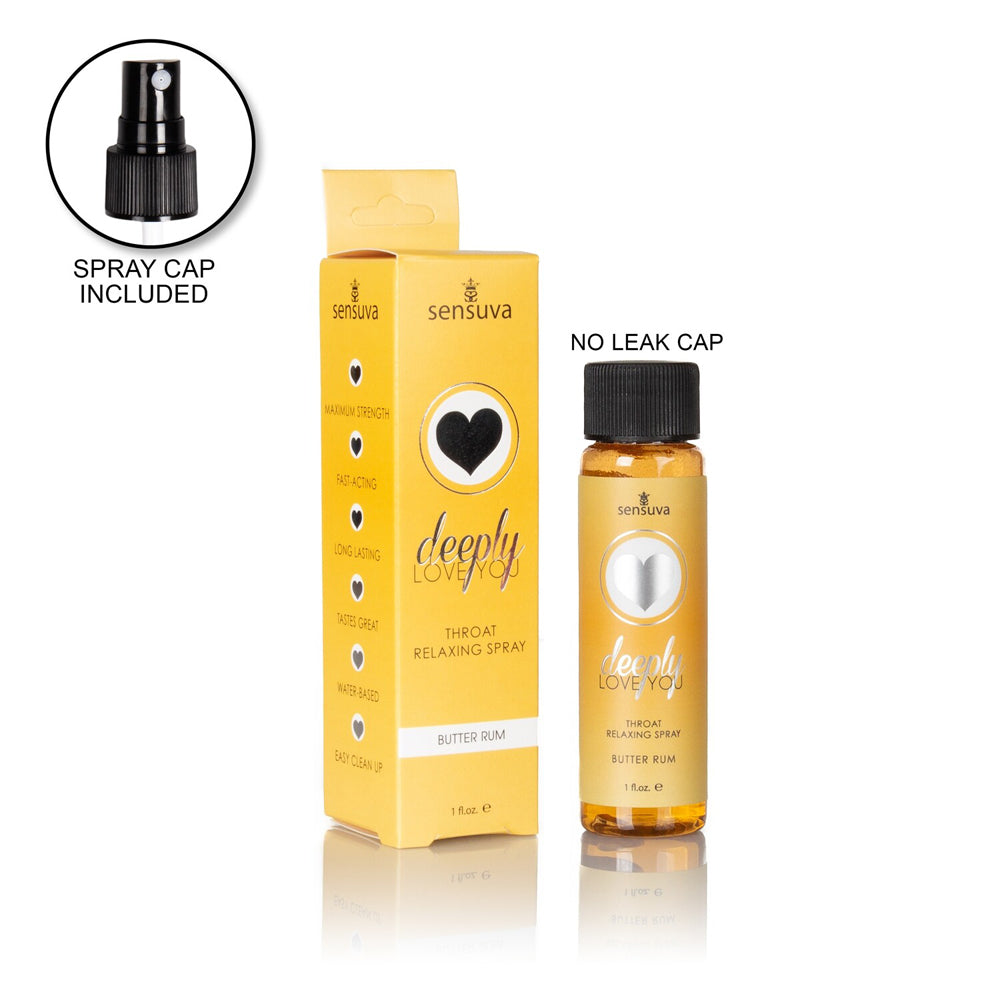 Deeply Love You Throat Relaxing Spray 1 oz. Bottle Butter Rum