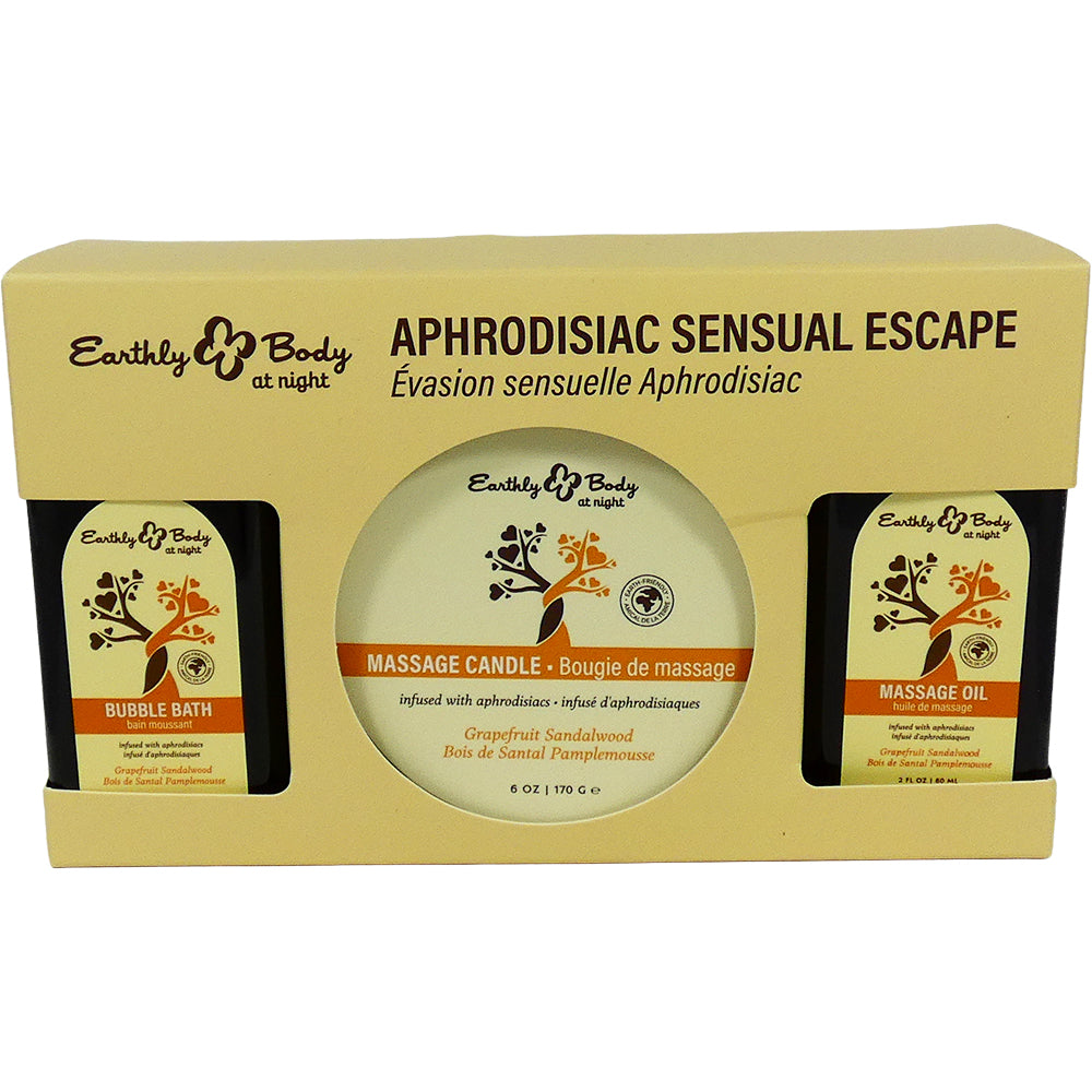 Earthly Body At Night Aphrodisiac Sensual Escape Gift Set Grapefruit Sandalwood