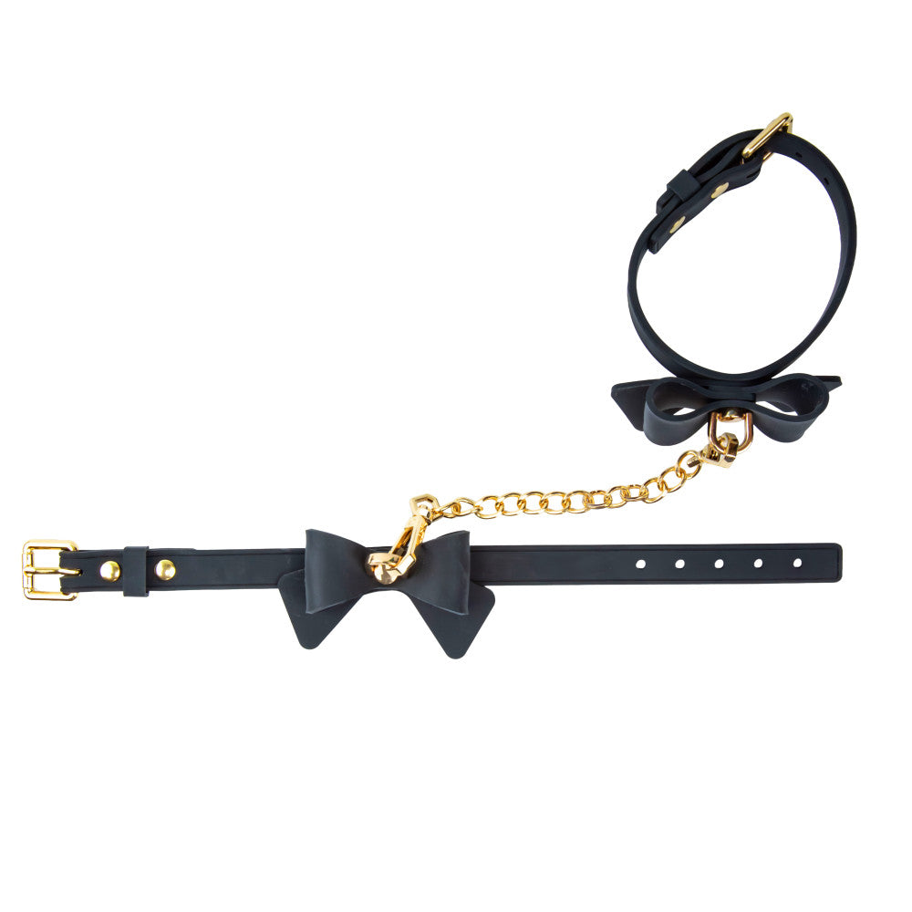 Temptasia Ardor Wrist & Ankle Restraints Black With Bow