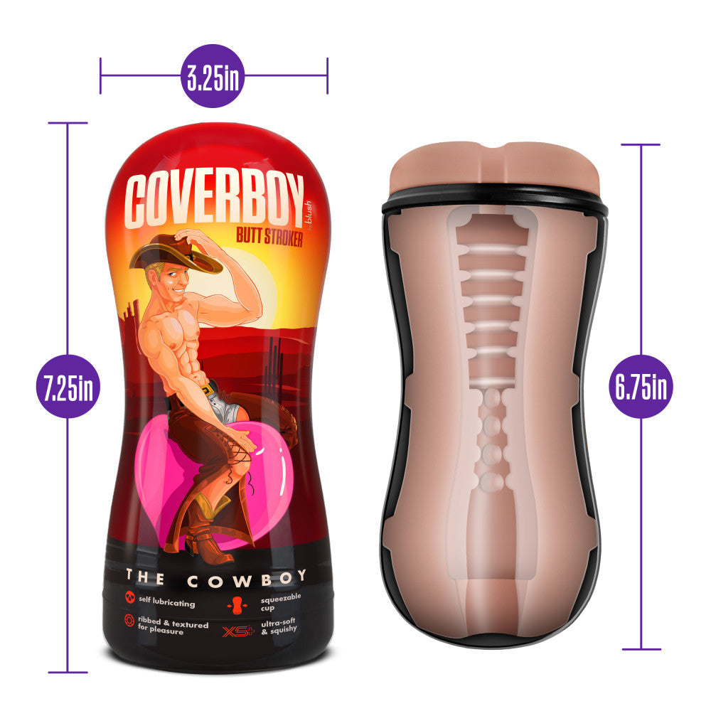 Coverboy Cowboy Self Lubricating Stroker Beige