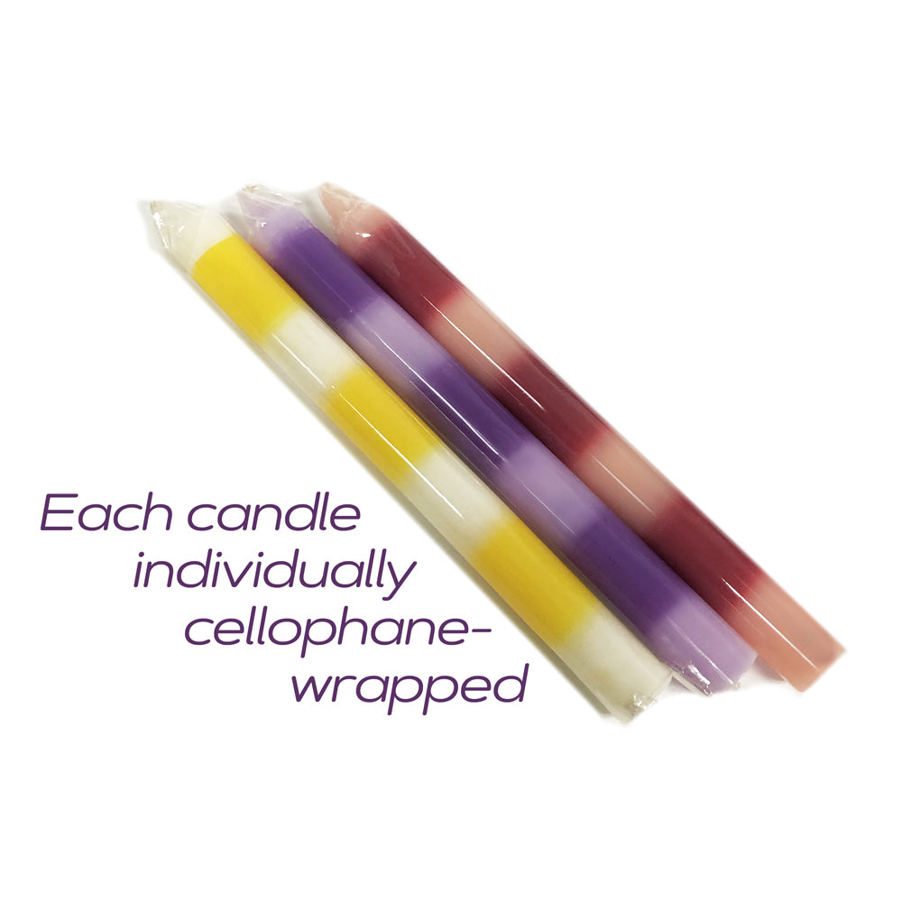 The 9's Make Me Melt Sensual Warm-Drip Candles Candles 3Pk Stripes Pastellines