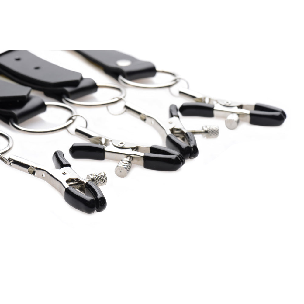Master Series Spread Labia Spreader Straps With Clamps