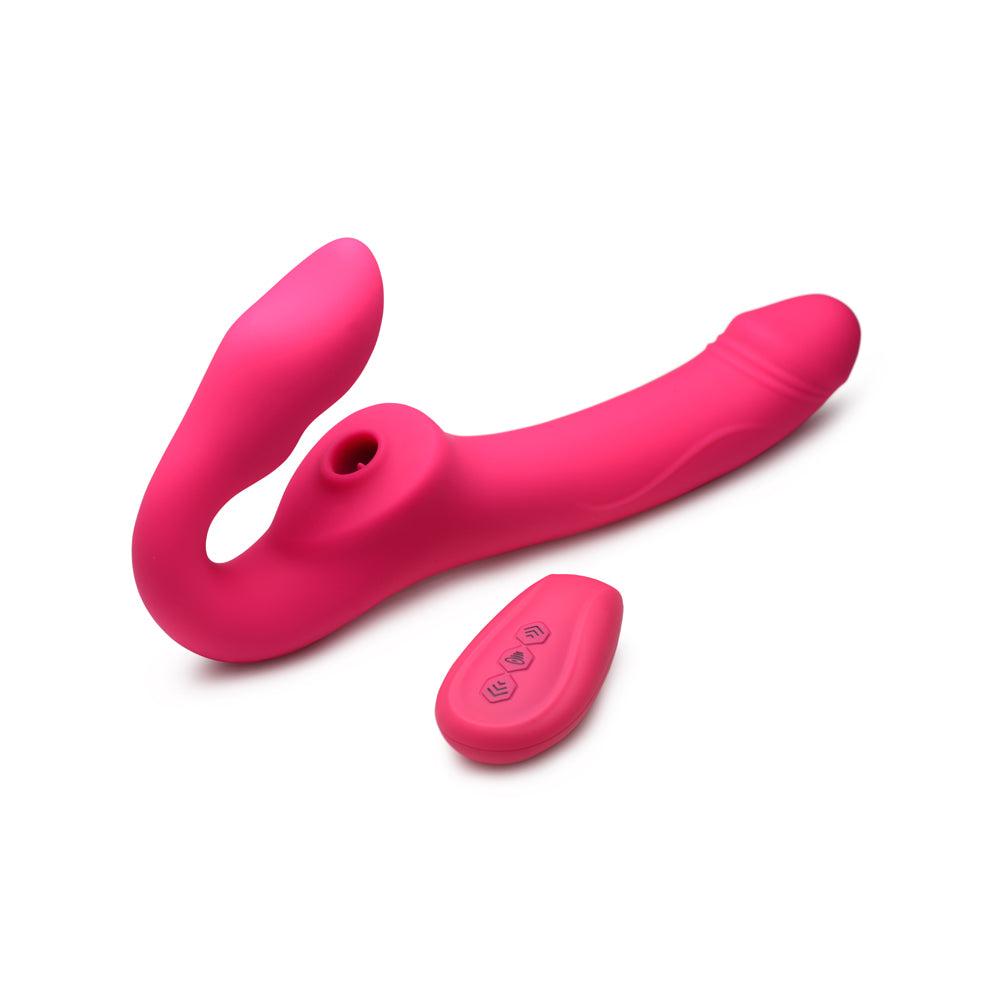 Strap U Mighty Licker Licking & Vibrating Strapless Strap-On W/ Remote