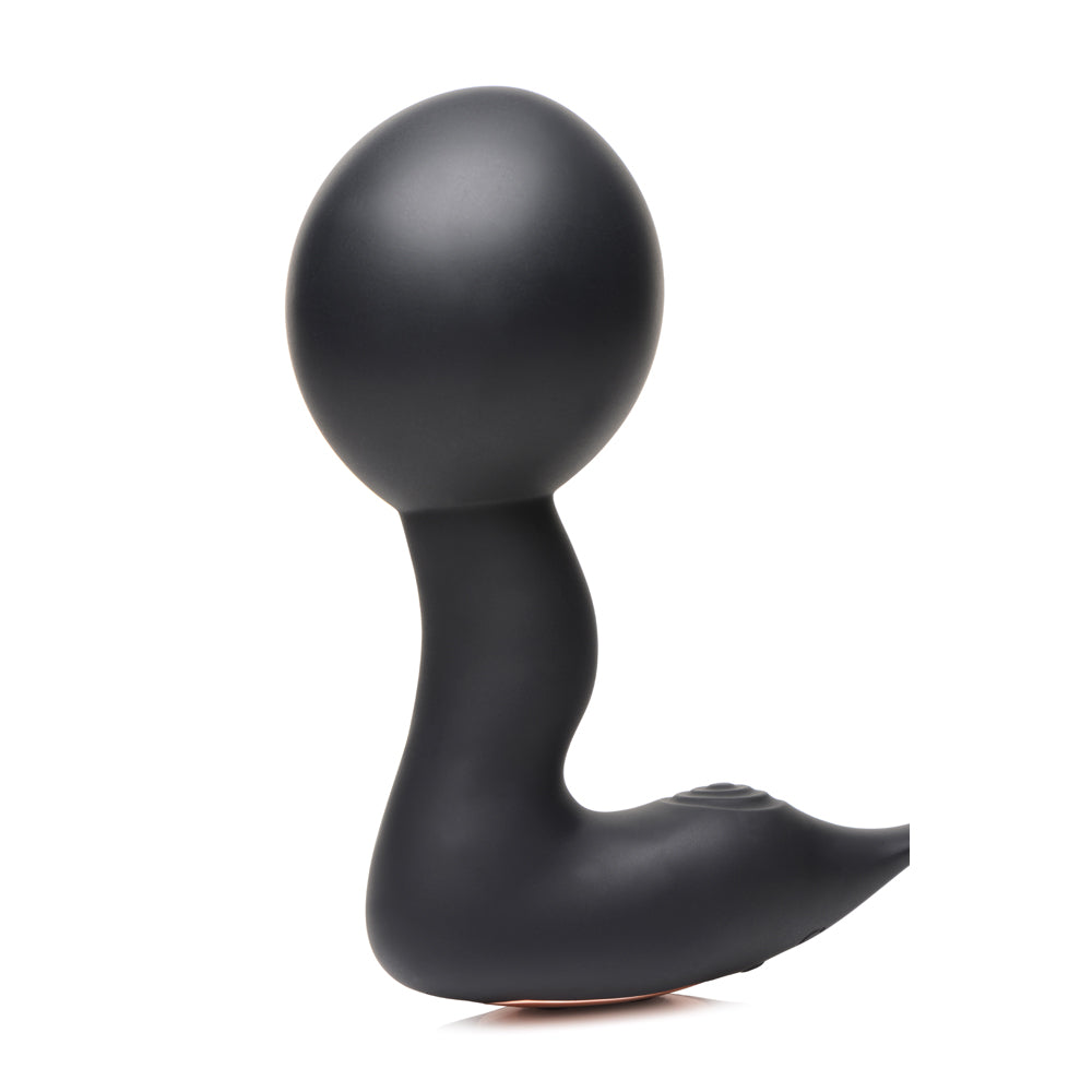 Swell Inflatable & 10X Vibrating Prostate Plug W/ Cock & Ball Ring & Remote