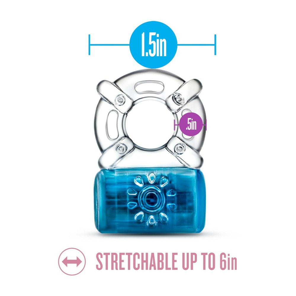 Play With Me Pleaser Rechargeable C-Ring Blue