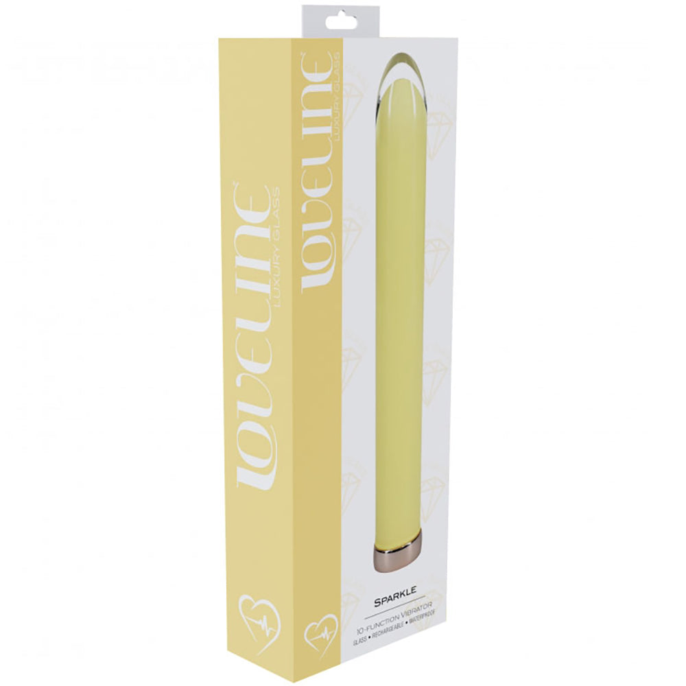 Loveline Sparkle 6.3" Glass Vibrator