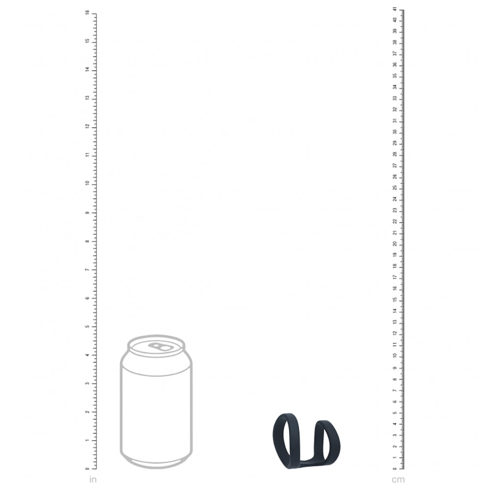 Levelz 2 Loop Silicone Cock Ring Black