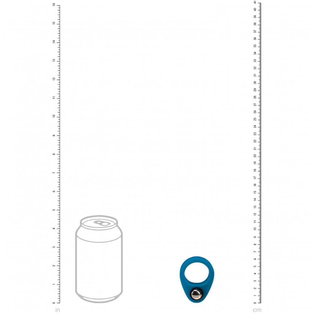 LEVELZ - Liquid Silicone Single Weighted Ball Cock Ring - Teal