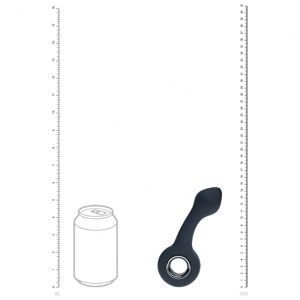Levelz Vibrating Bulb Silicone Prostate Massager With Loop Black