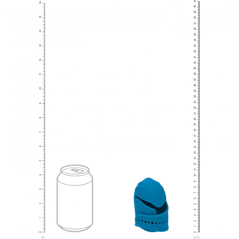 Levelz Adjustable Vibrating Silicone Penis Head Stimulator Teal