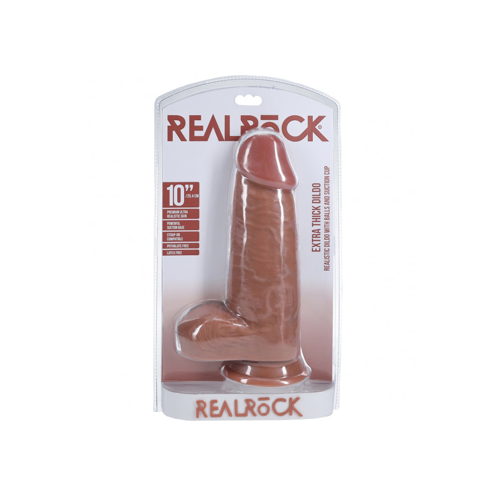 Realrock Extra Thick Realistic Dildo With Balls