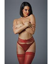 Adore 4ever Yours Garter Panty (Pasties Not Included) Red O/S - Temptations