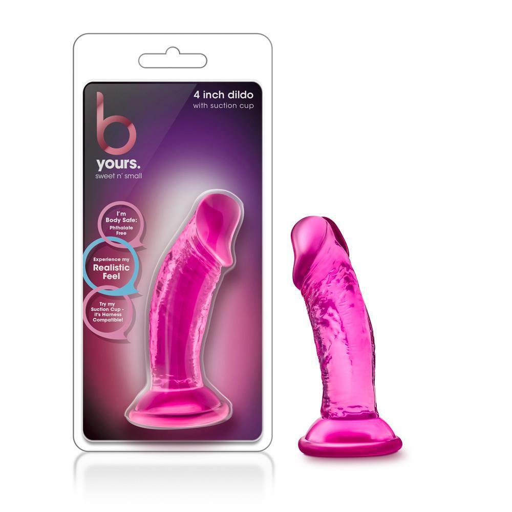 B Yours Sweet N' Small 4" Dildo With Suction Cup Pink - Temptations