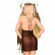 Bedtime Story Mini Dress With Thong, 2 Pieces Black - Temptations