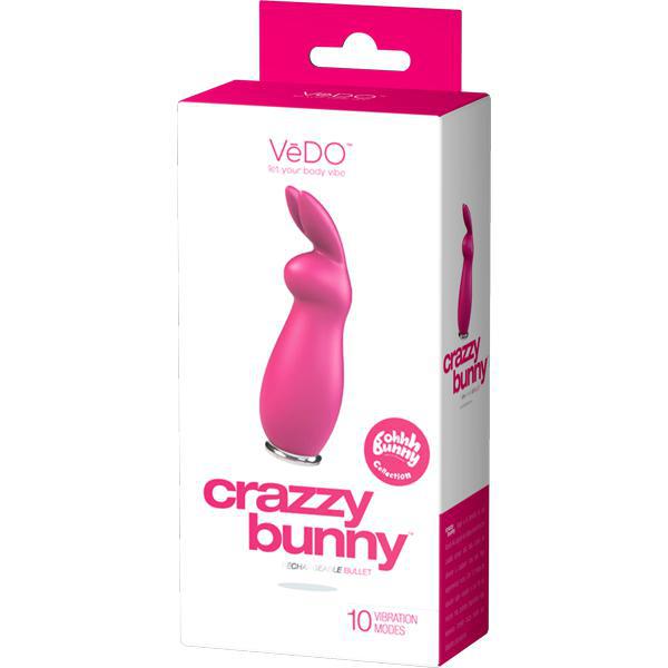 Vedo Crazzy Bunny Rechargeable Mini Vibe Pretty In Pink