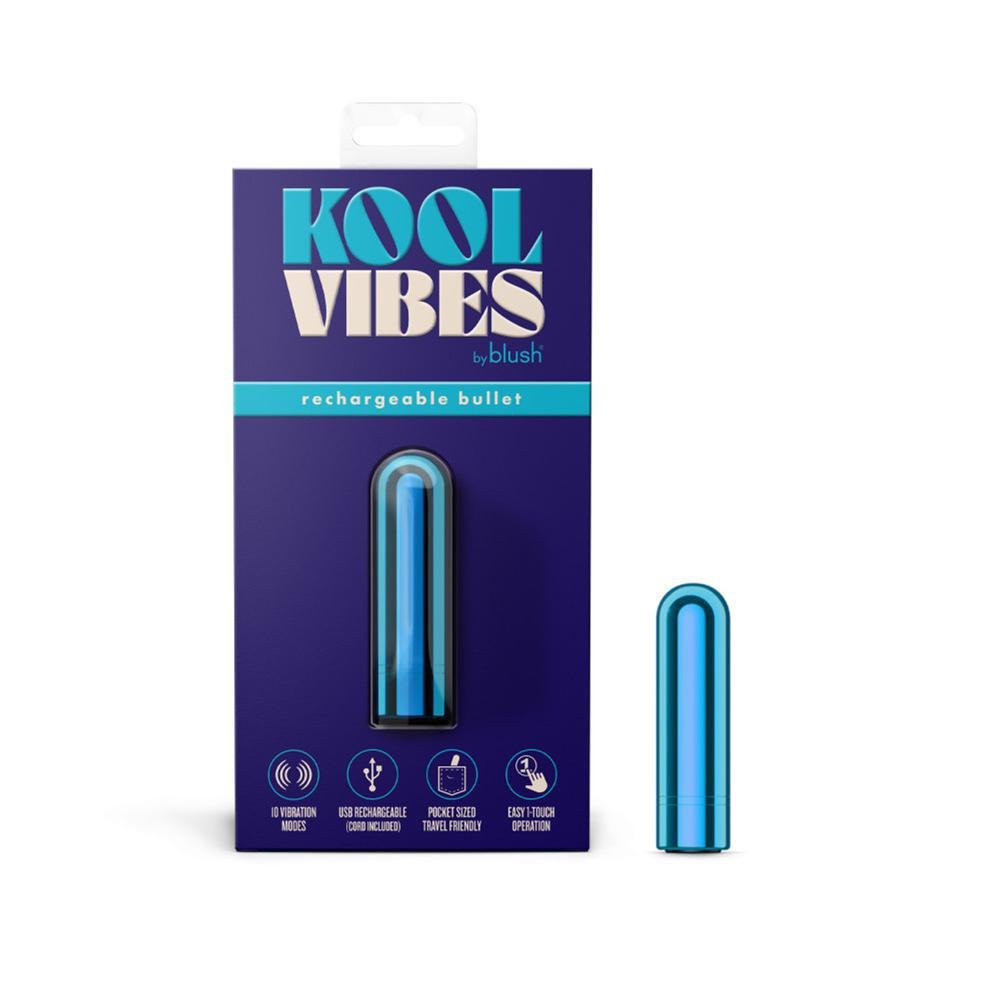 Blush Kool Vibes Rechargeable Mini Bullet Blueberry - Temptations