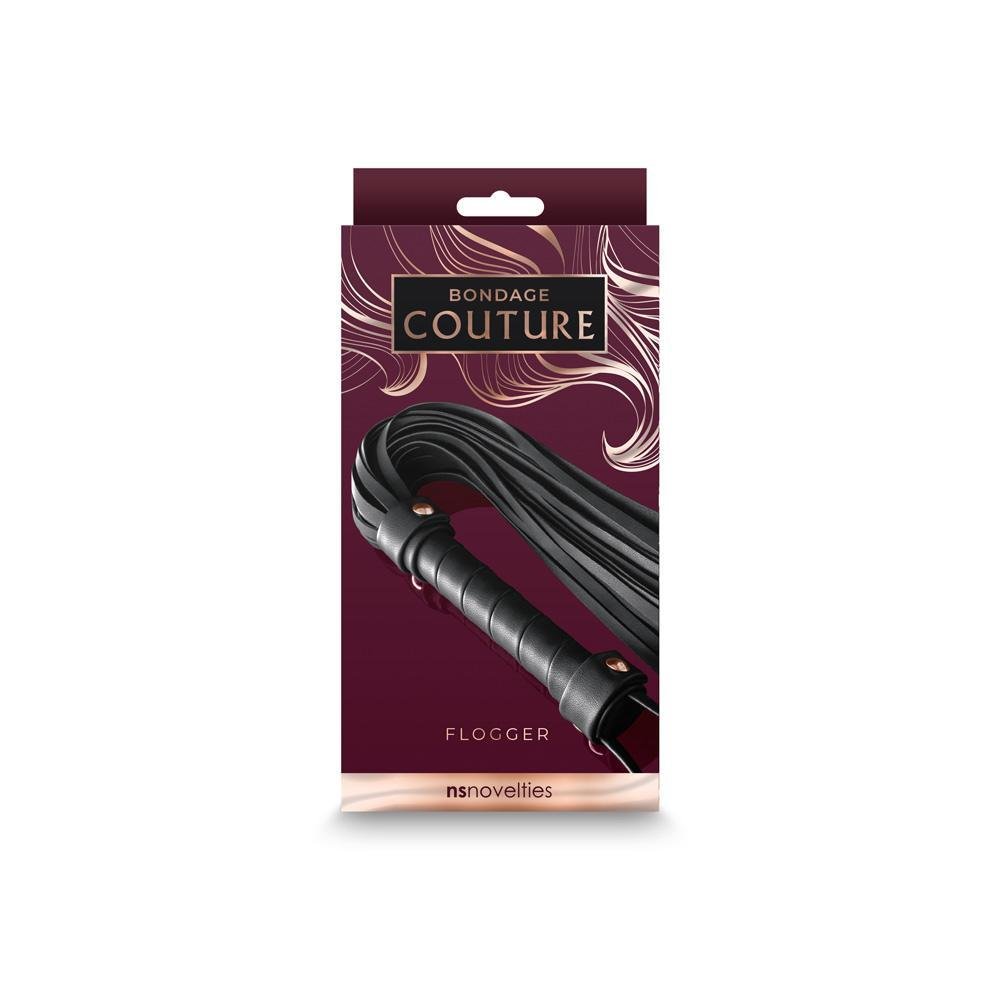 Bondage Couture Flogger Black - Temptations