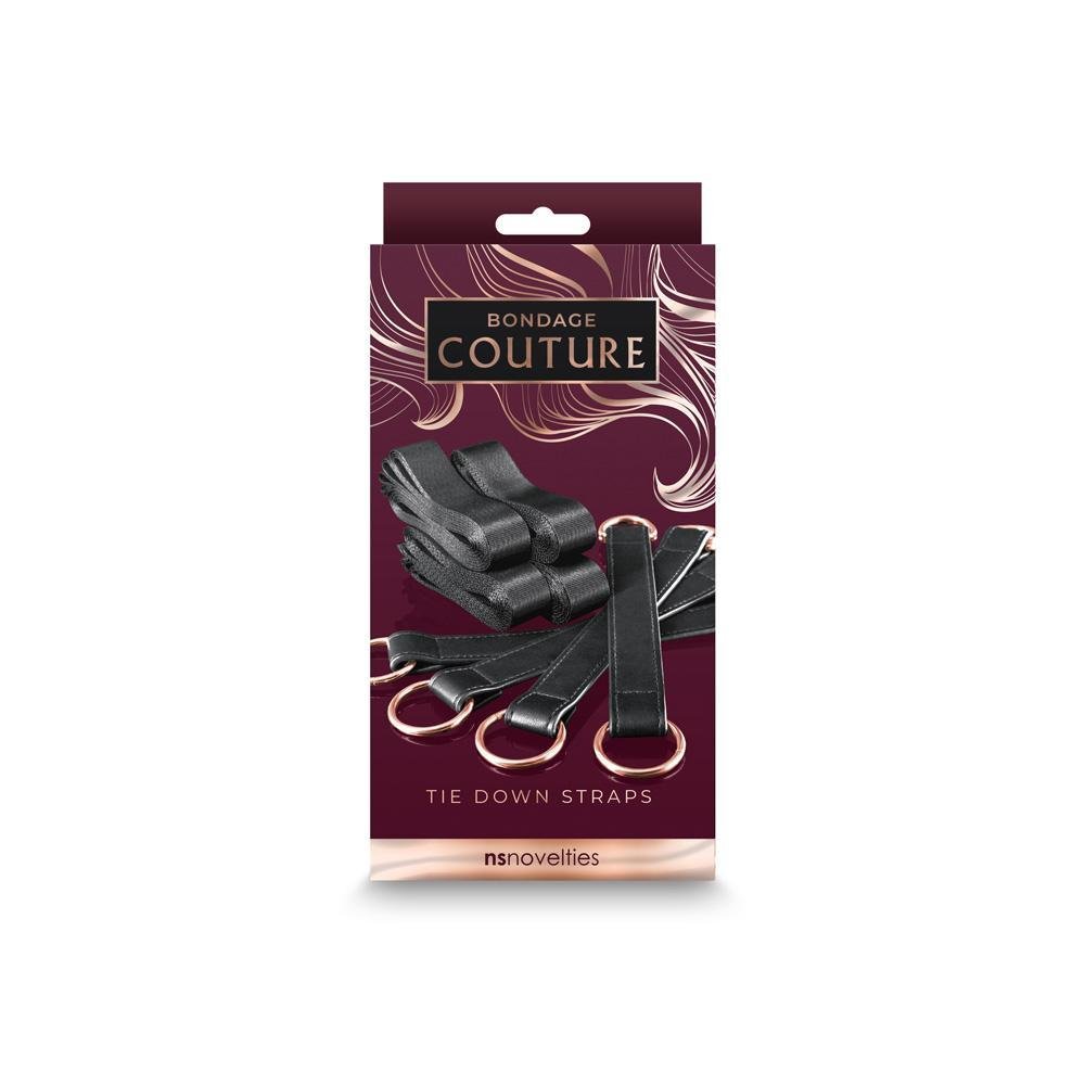 Bondage Couture Tie Down Straps Black - Temptations