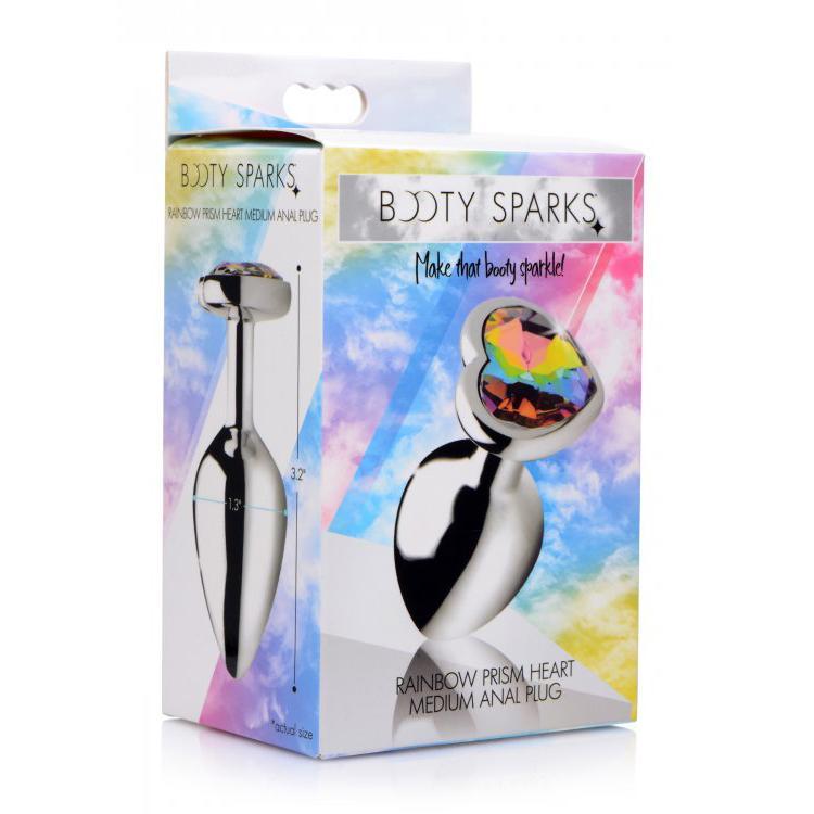 Booty Sparks Rainbow Prism Heart Anal Plug Medium - Temptations