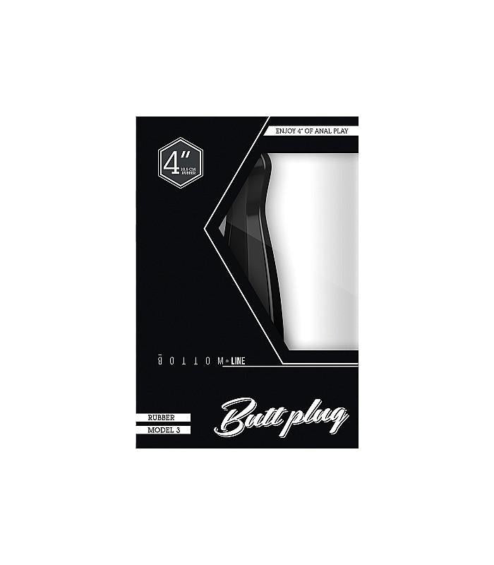 Buttplug - Rubber - 4 Inch - Model 3 - Black Discounted - Temptations