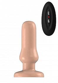 Buttplug - Rubber Vibrating - 5 Inch - Model 4 - Flesh - Temptations