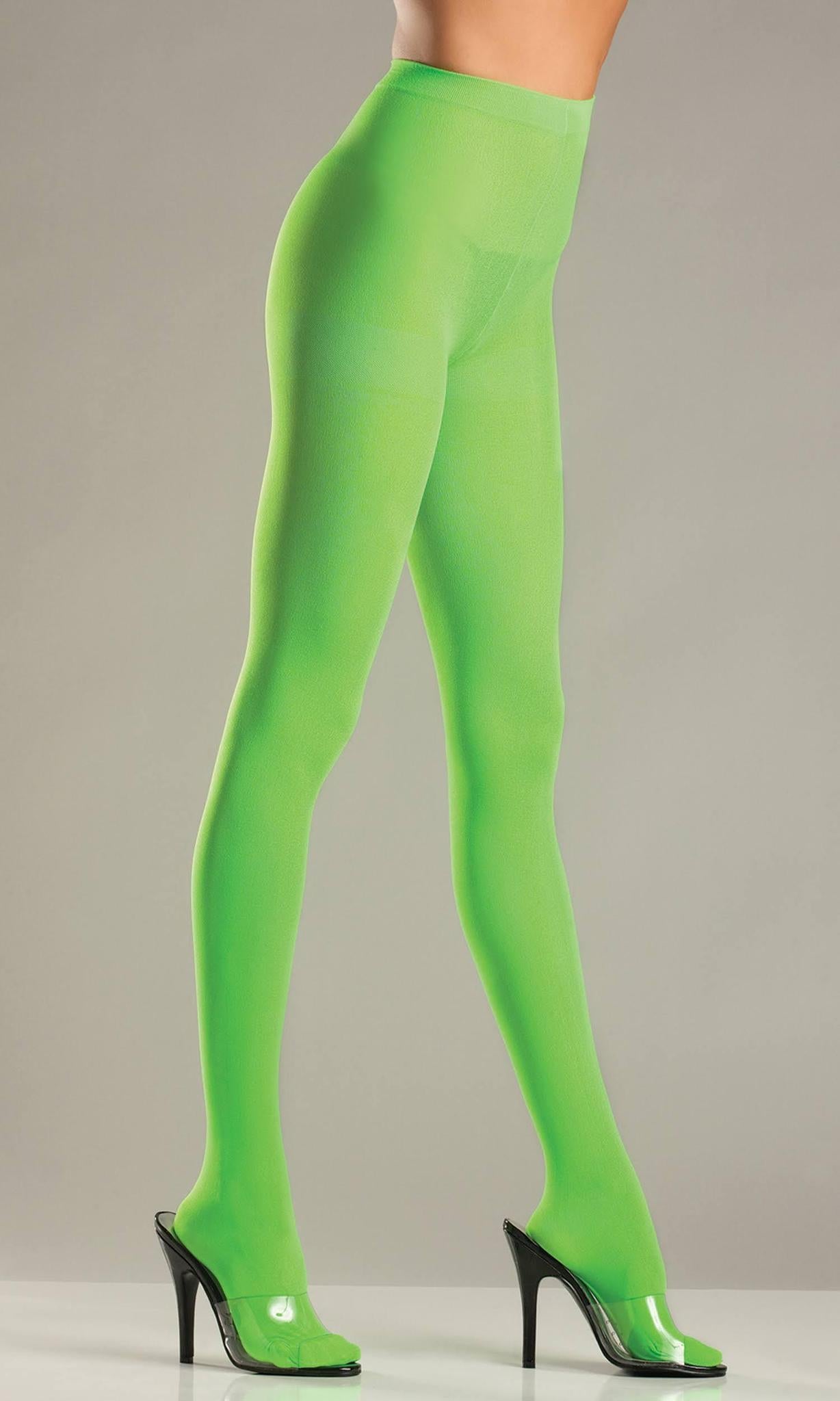 BW620LG Opaque Pantyhose - Lime Green - Temptations