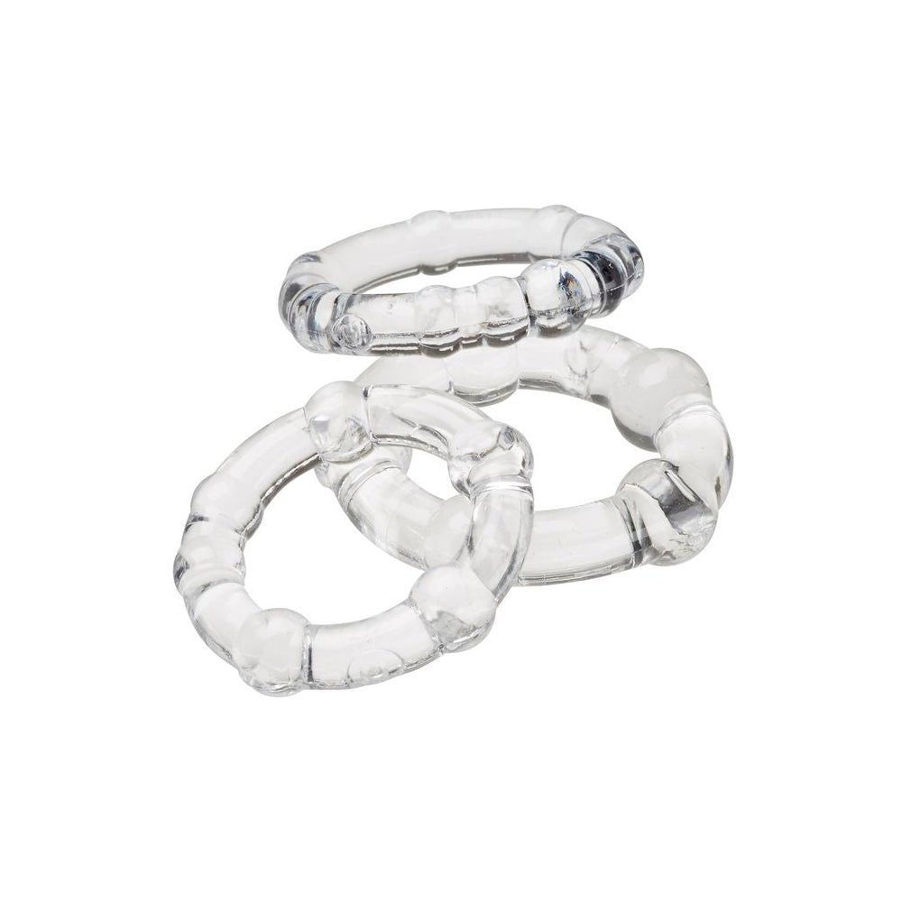 Cloud 9 Cockring Combo Beaded Clear