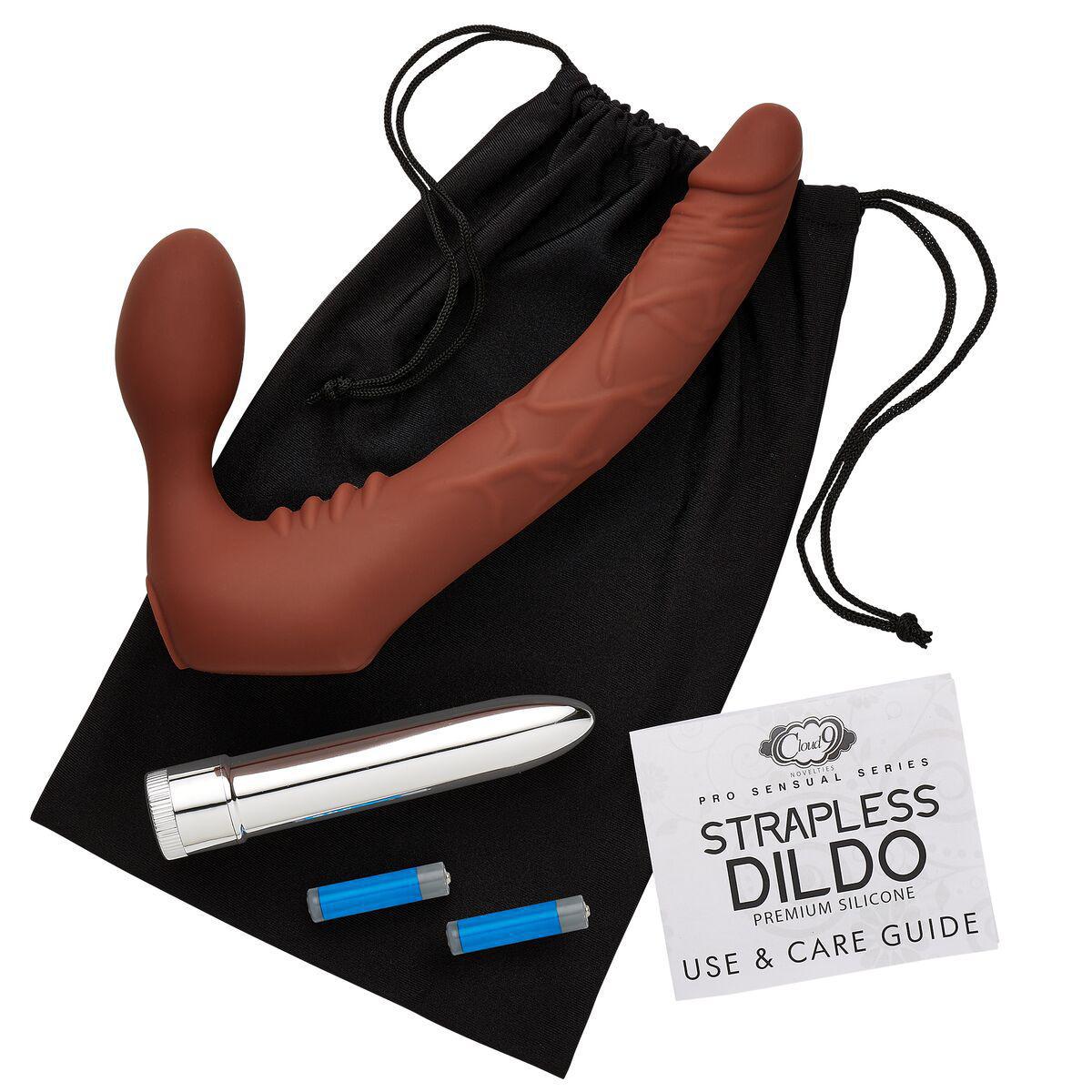 CLOUD 9 STRAPLESS DILDO BROWN - Temptations