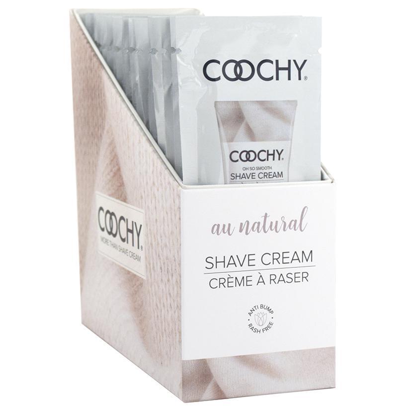 Coochy Shave Cream - Au Natural 15ml Foil Display Of 24 - Temptations