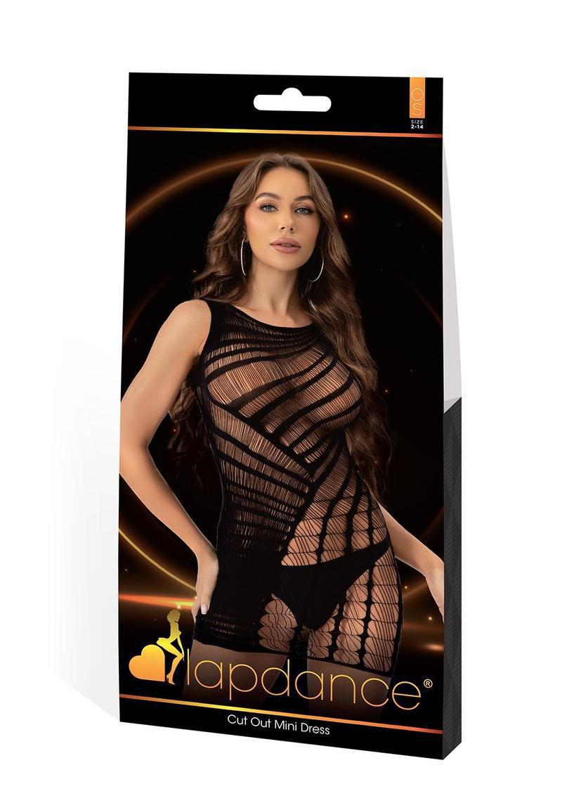 CUT OUT MINI DRESS BLACK - ONE SIZE - Temptations