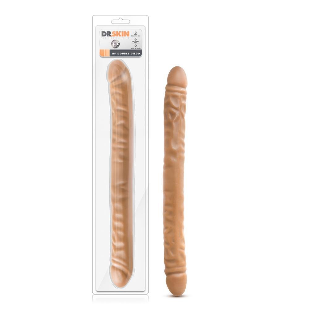 Dr. Skin 18" Double Dildo Mocha - Temptations