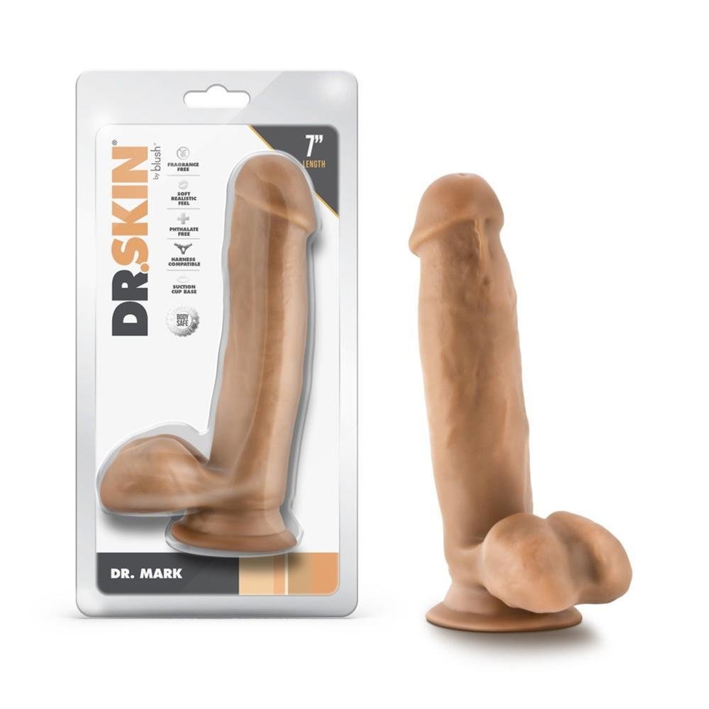 Dr. Skin Dr. Mark 7" Dildo With Balls Tan - Temptations