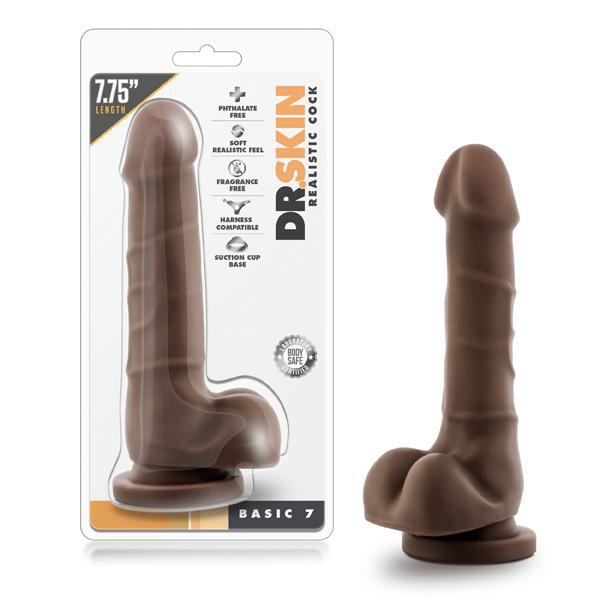 Dr. Skin Realistic Cock Basic 7 Chocolate - Temptations