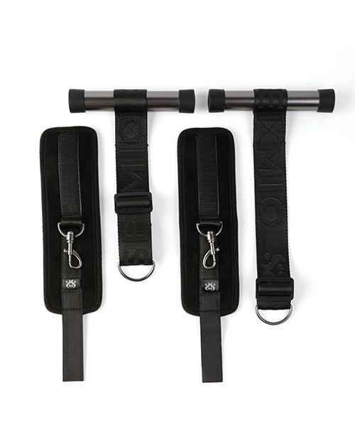 Sei Mio Doorway Play Adjustable Over Door Cuff Restraints - Black