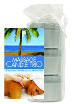 Earthly Body Massage Candle Trio Gift Bag - 2 oz Skinny Dip, Dreamsicle, & Guavalva - Temptations