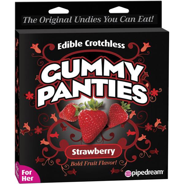 Edible Crotchless Gummy Panties Strawberry - Temptations